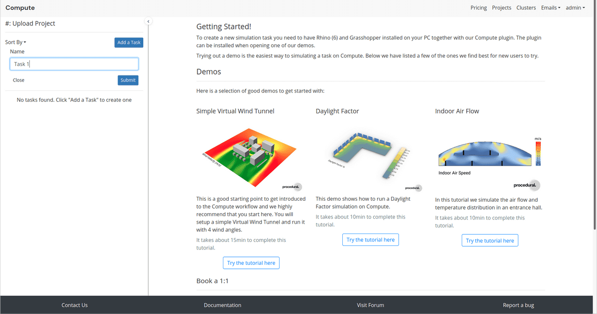 Create a parent task inside the project